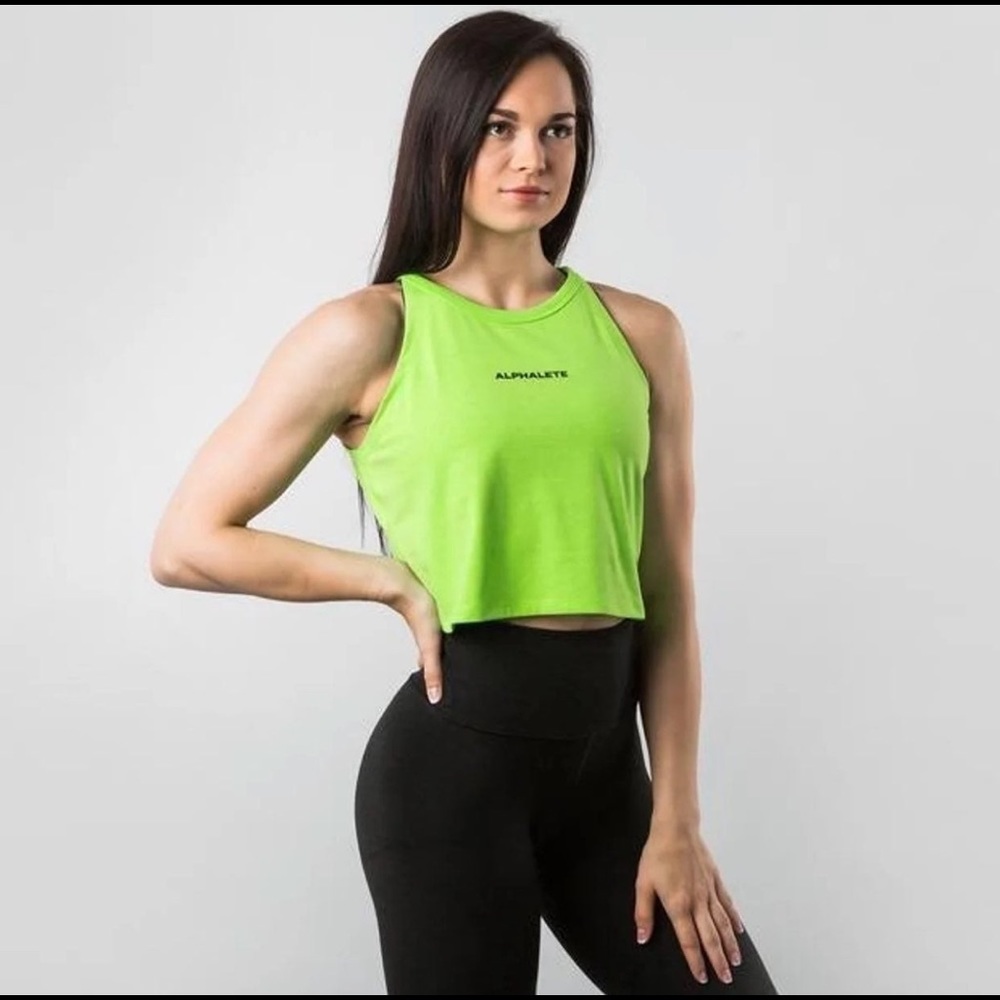 Alphalete lime green crop top